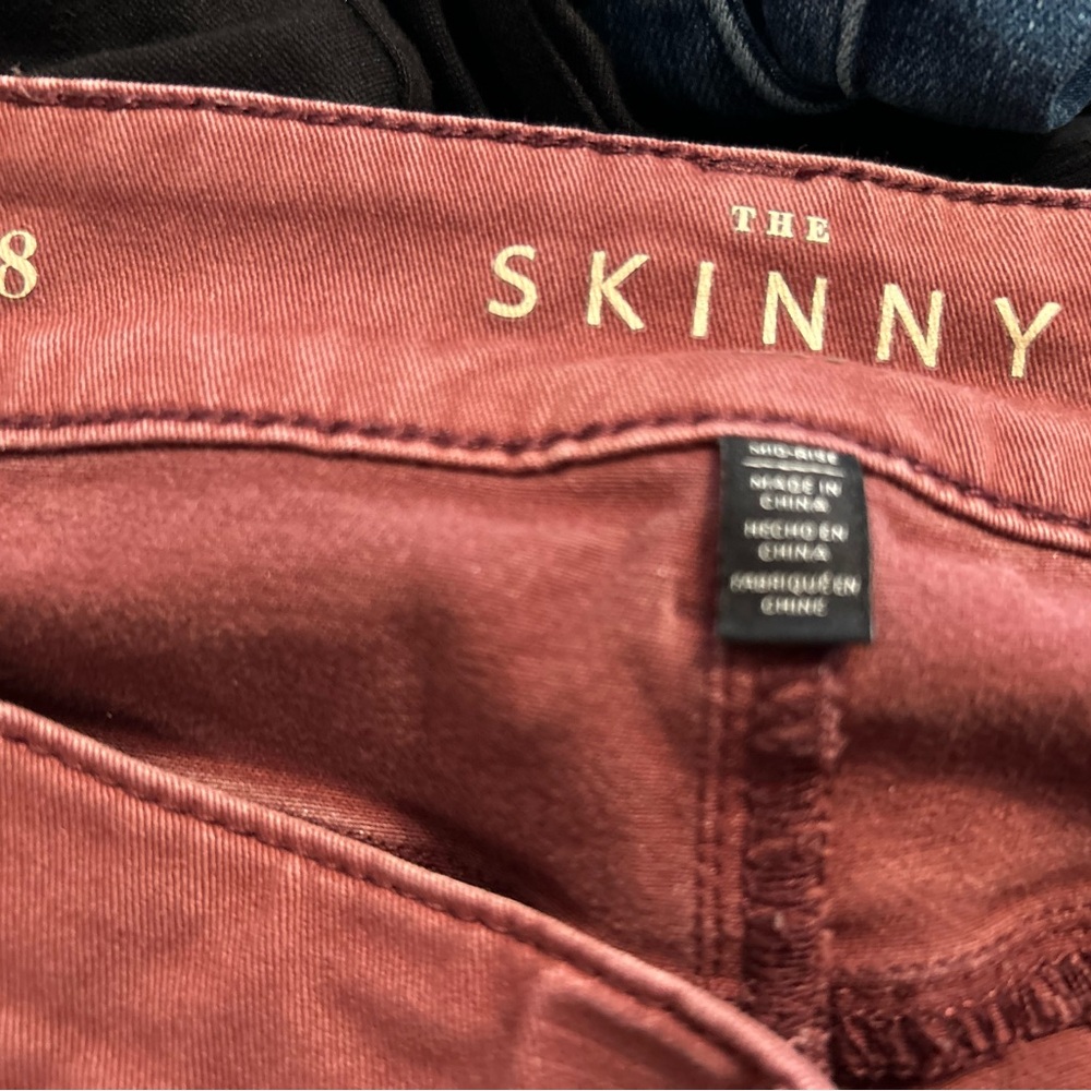 The Skinny Burgundy Jeans